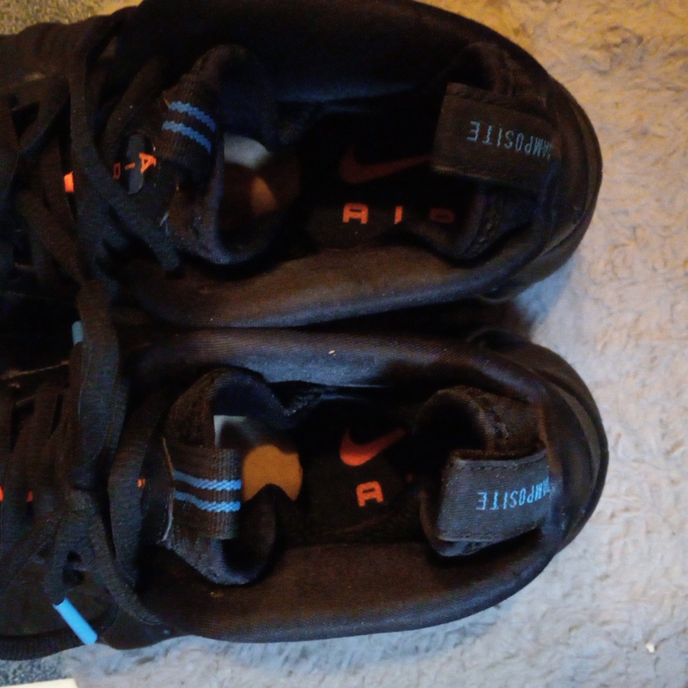Nike air foamposite pro black, battle blue, orange size 10 5 Brand New - Picture 4 of 6